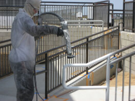 Railings, lockers and equipment can be brought back to that fresh factory finish in no time at all. Electrostatic Painting