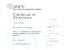  SSPC WS-2 Workshop Certificate of Attendance
