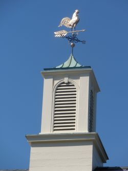View of the Steeple of Hudson City Savings Bank Roseland after painting.