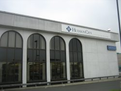 Right view of Hudson City Savings Bank Lodi, NJ from Essex Street before painting.