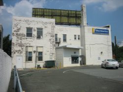 Side view of Valley National Bank East Newark from Sherman Ave before painting.