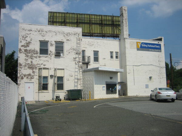 Side view of Valley National Bank East Newark from Sherman Ave before painting. Banks