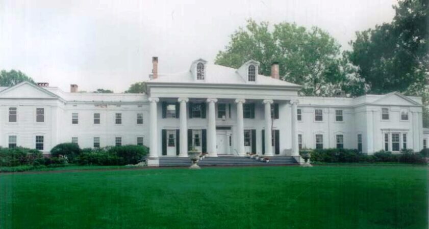 Official residence of the governor of New Jersey, the Drumthwacket Mansion following exterior restoration by Alpine Painting. Historic Restoration