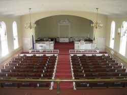 Interior of church after paint restoration