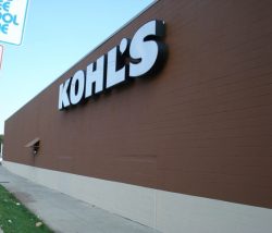 View of the right side of Kohl's from Main Avenue before painting.